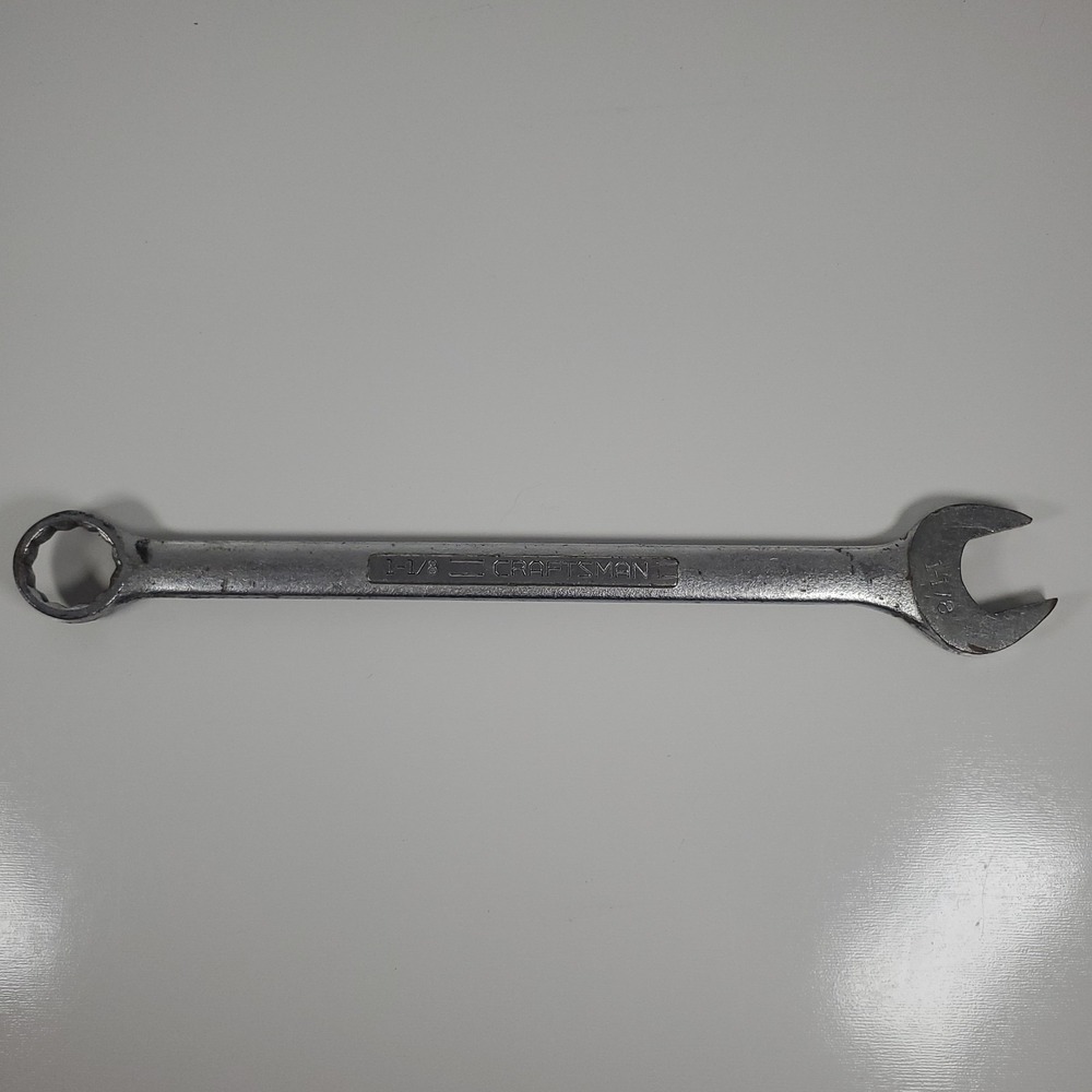 Vintage Craftsman 1-1/8" Combination Wrench 12 Point V Series 44707 USA